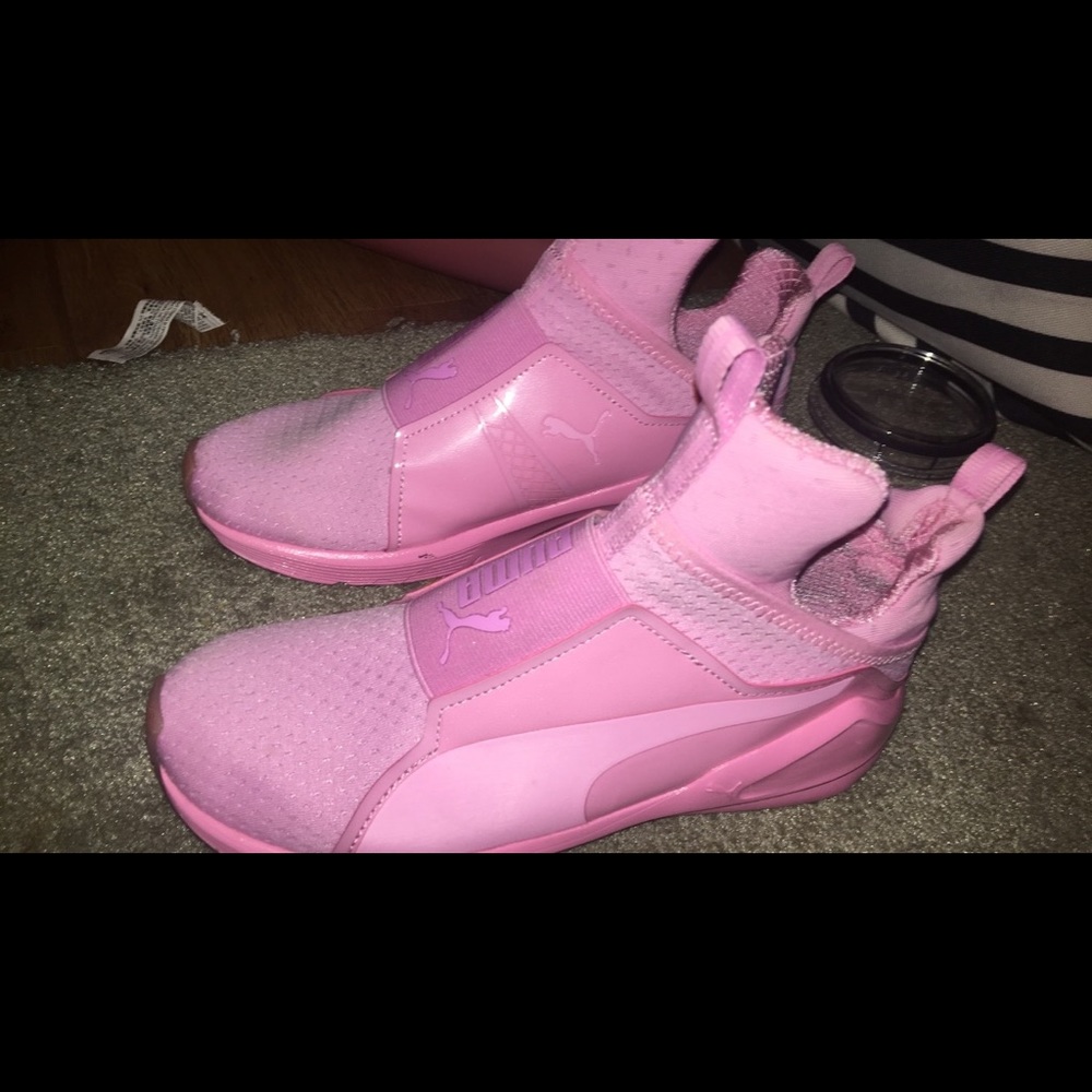 Puma pink shoes, worn once